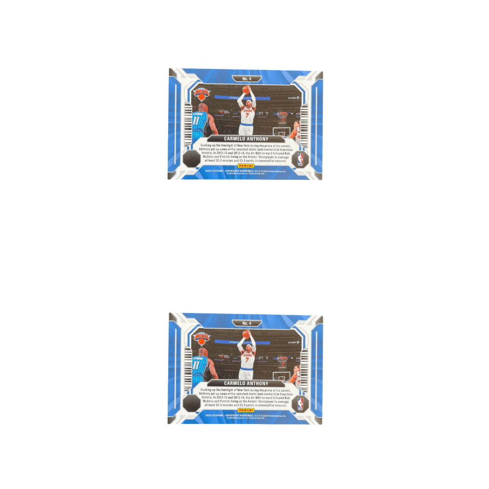 Коллекционные карточки PANINI 2023 24 Шар Game Ticket Лейкерс Carmelo Anthony Батат Пузырьки Cut Звезда Карта Карта Access пройдет - изображение 3