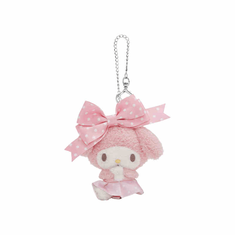 Санрио My Melody Гороховый узор Бант Кукла Плюшевый Украшение Длина Тела 11 см - изображение 1