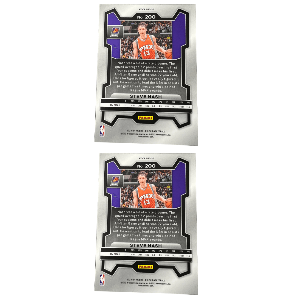 Коллекционные карточки PANINI x 2023-24 Баскетбол NBA Финикс Санз Стивен Нэш Prizm Красный Ледяной Осколок Звездная Карта Редкая Спортивная Карта - изображение 3