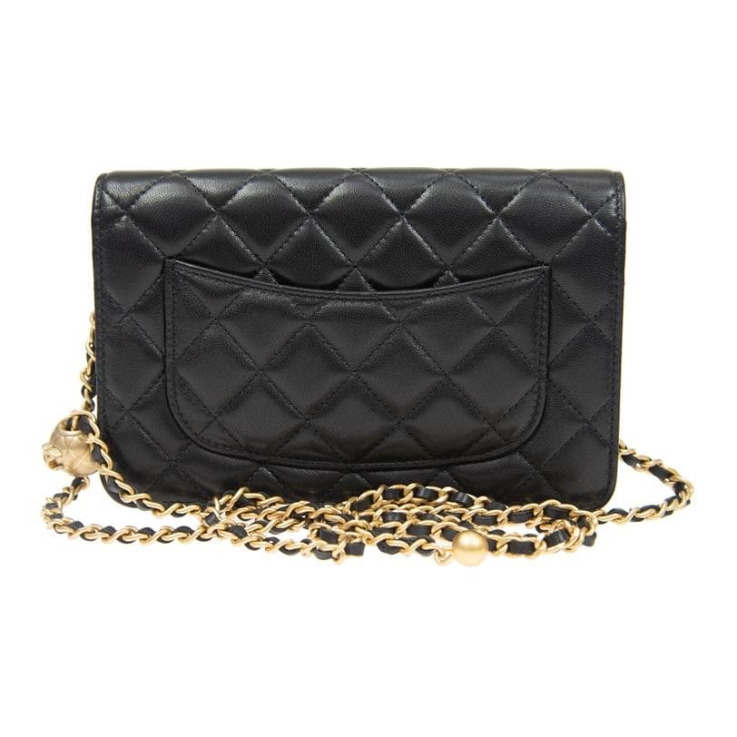 Сумка через плечо CHANEL 24K Gold Buckle Quilted Chain Bag Black - изображение 3