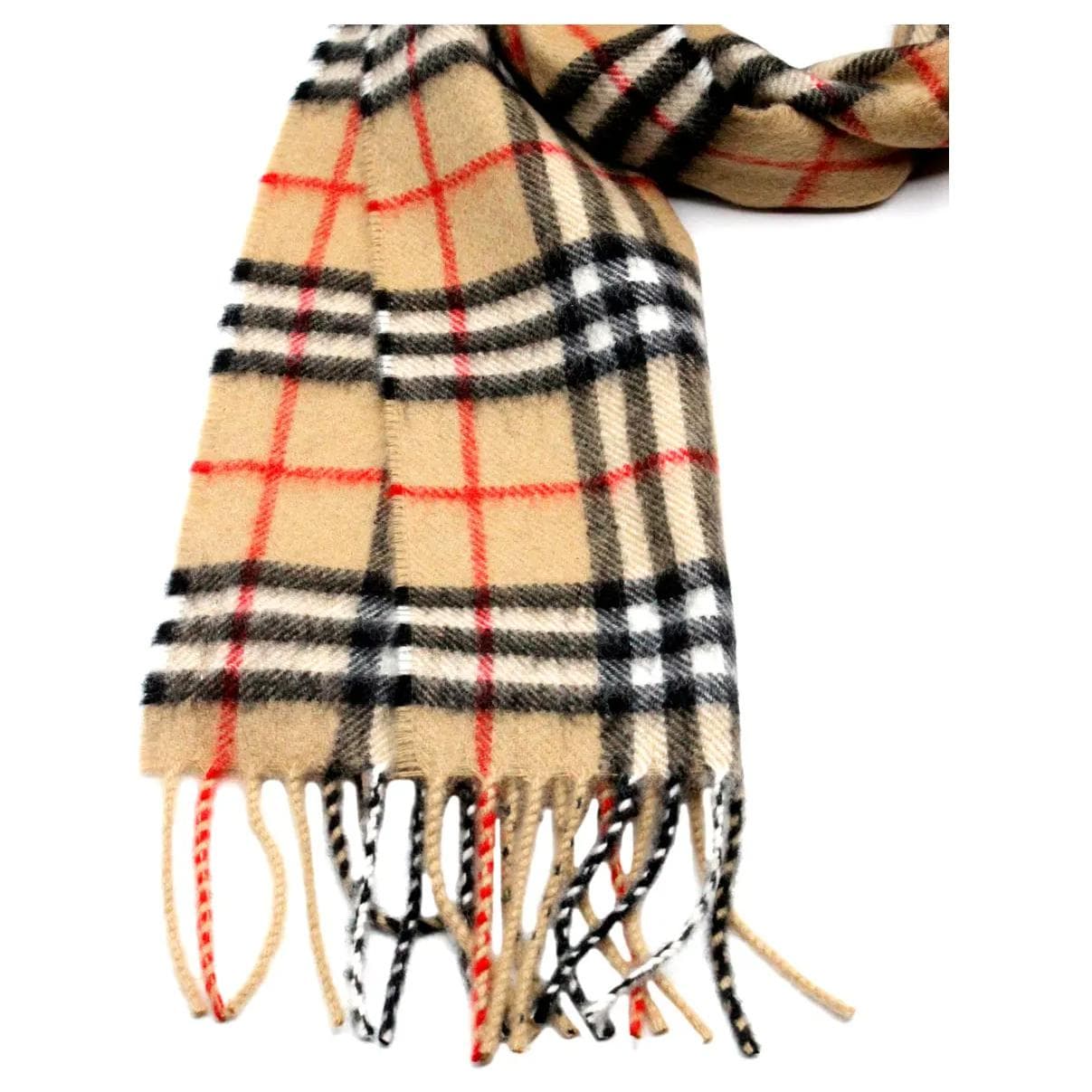 Шарф Burberry Плюш с кольцевым рисунком Вязаные шарфы Детский Архивный бежевый - изображение 5