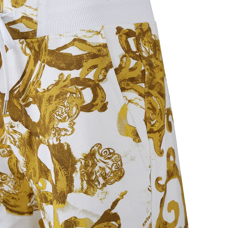 Шорты VERSACE JEANS COUTURE Повседневные шорты Мужские Белые Многоцветные - изображение 5