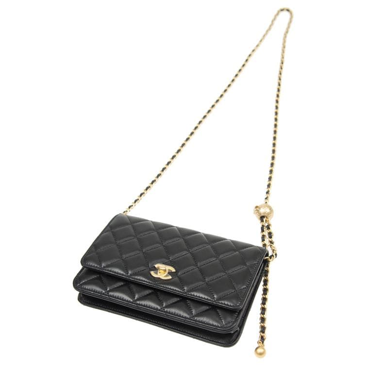 Сумка через плечо CHANEL 24K Gold Buckle Quilted Chain Bag Black - изображение 4