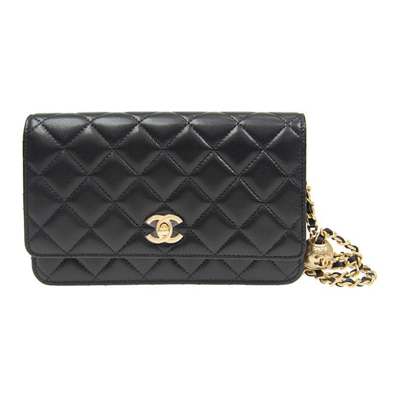 Сумка через плечо CHANEL 24K Gold Buckle Quilted Chain Bag Black - изображение 1