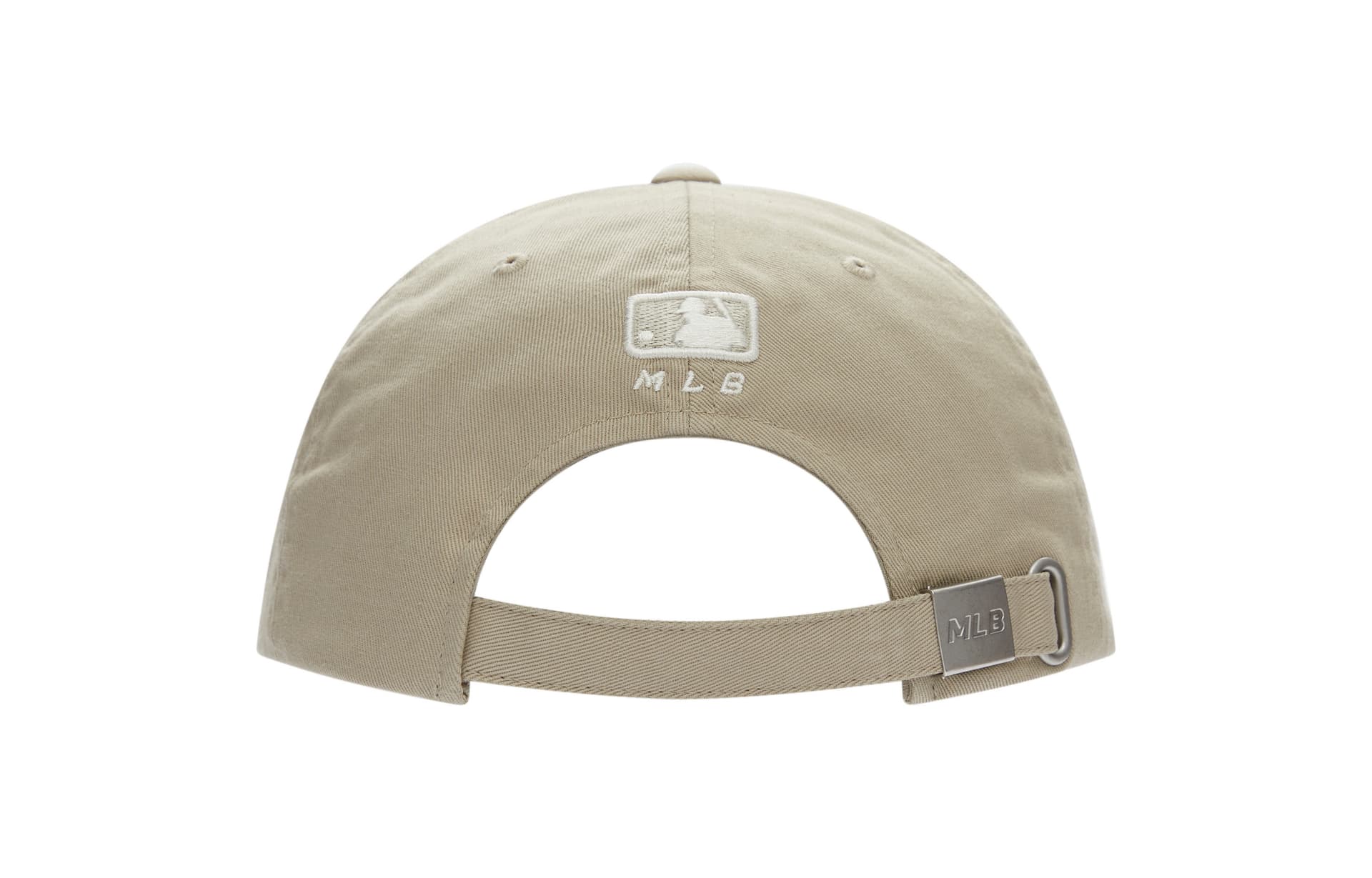 Кепка Бейсболка MLB Base Logo из хлопкового волокна для защиты от солнца унисекс цвет экрю - изображение 4