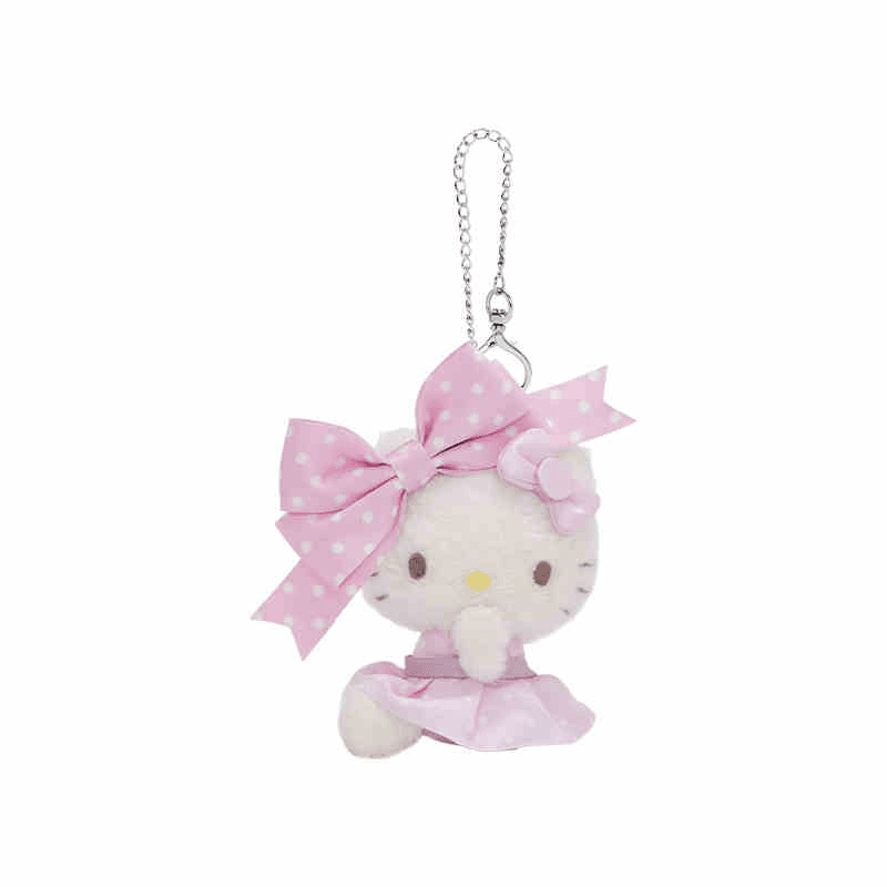 Санрио Гороховый Узор Бант Hello Kitty Кукла Плюшевая Украшение 12 см Длина Тела - изображение 1