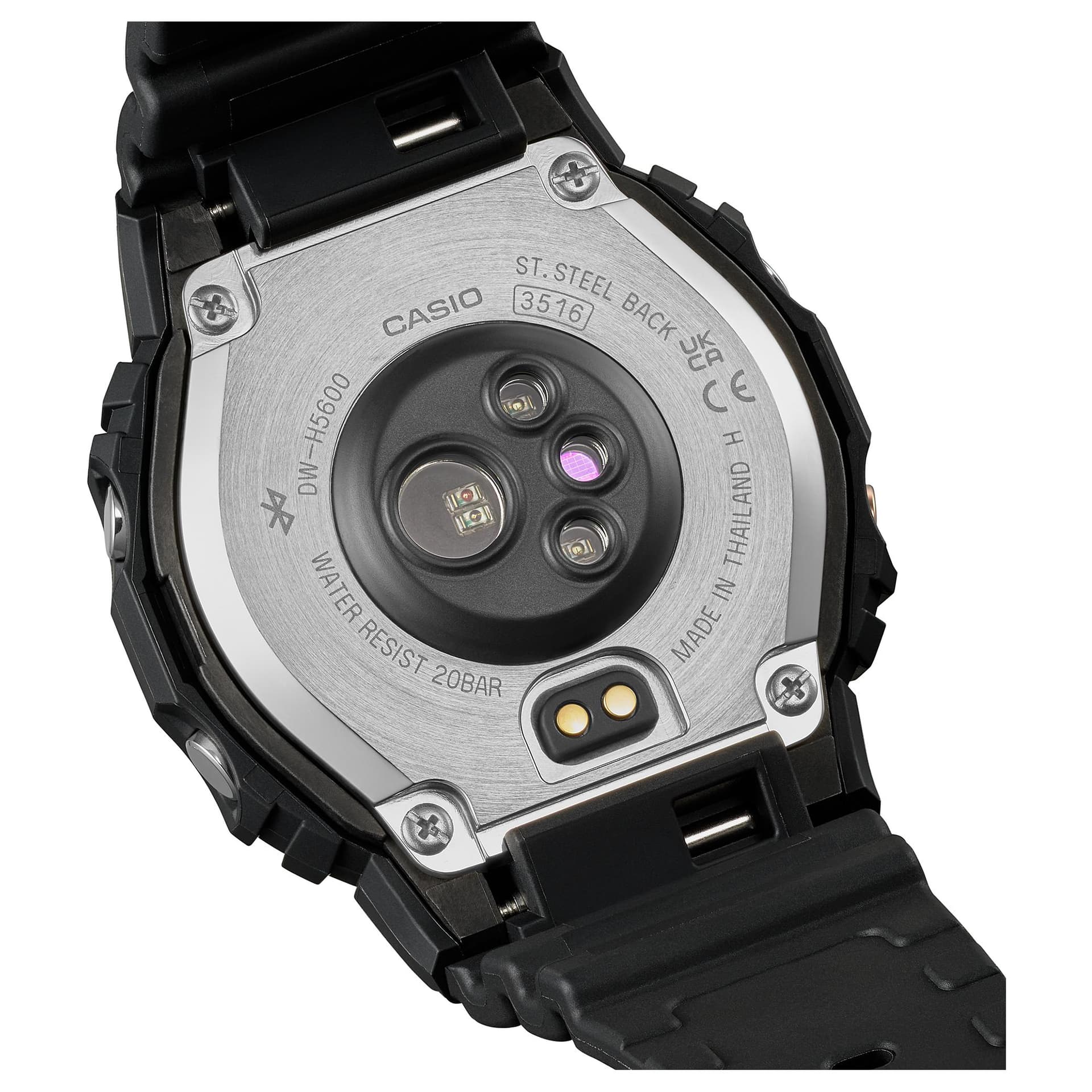 Часы CASIO 5600 200м Водонепроницаемый Солнечный Кварцевый Механизм Смола Шнуровка Часы Мужские Черный Циферблат - изображение 5