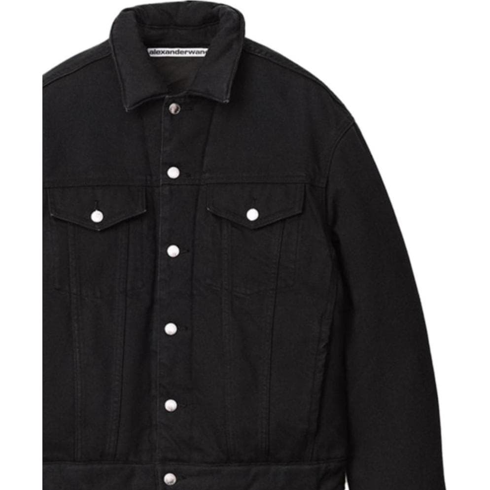 Джинсовая куртка Alexander Wang Denim Biker Jacket Black - изображение 5