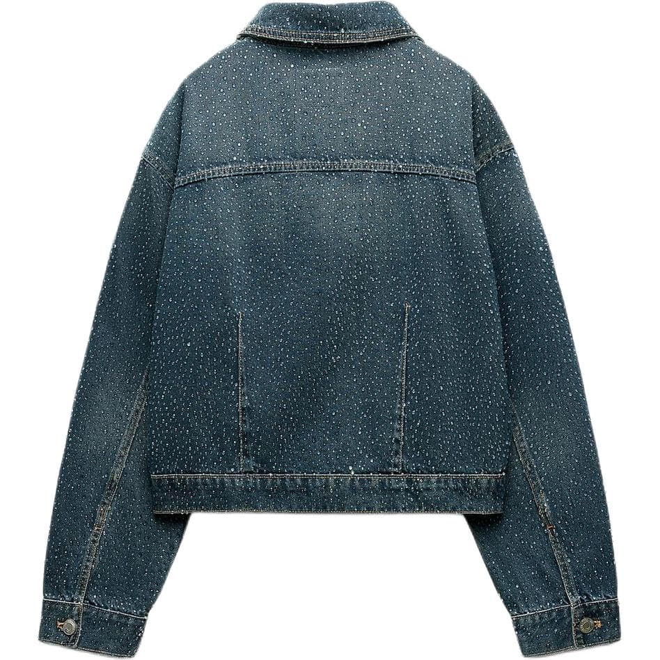 ZARA Trf Джинсовая Куртка Женская Синяя - изображение 2