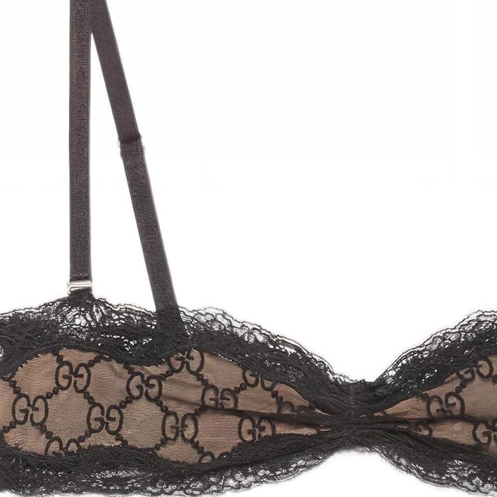 Бюстгальтер GUCCI Aria SS22 Black Lace Bra - изображение 3