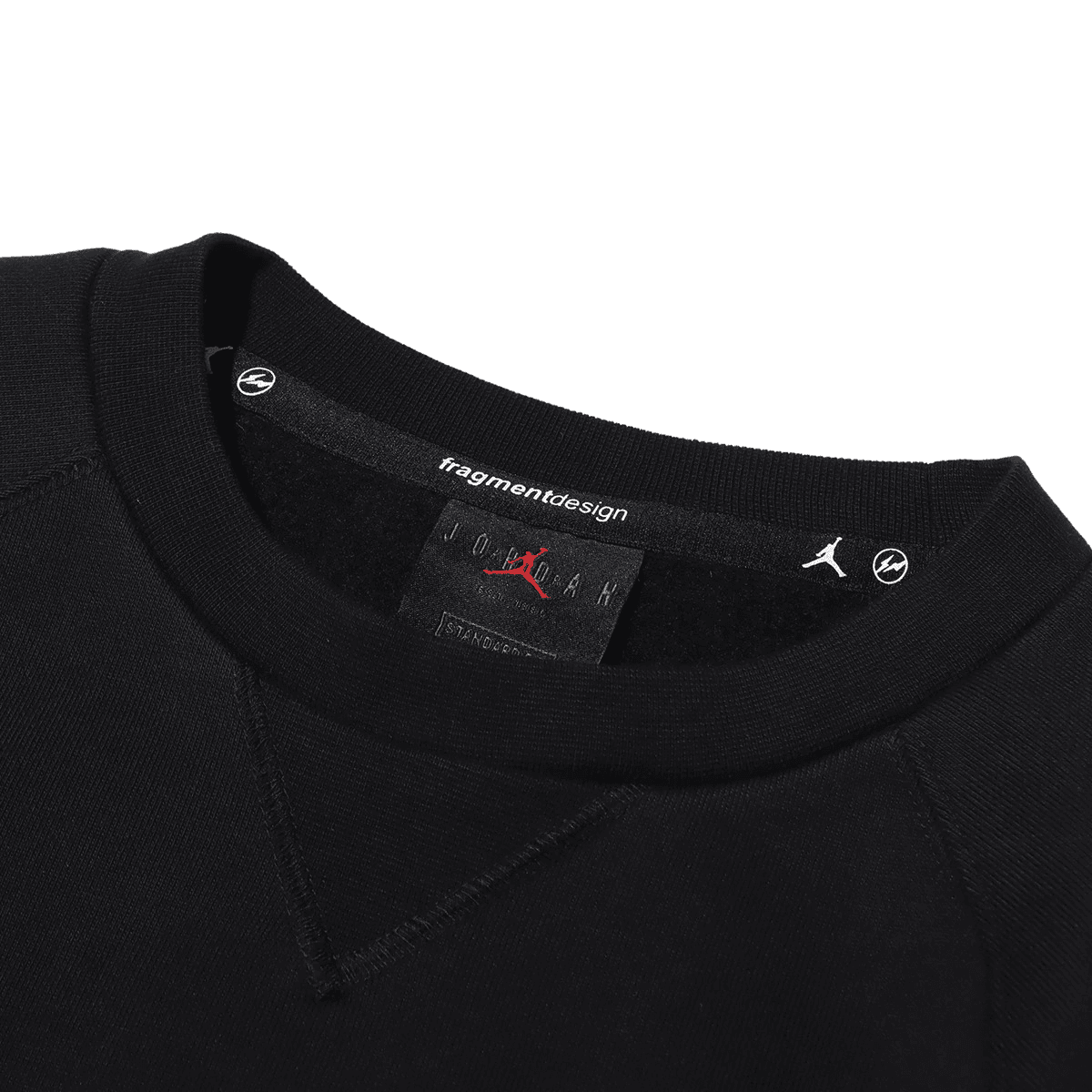 Кофта Jordan x Fragment Design Crewneck Sweatshirt Black - изображение 4