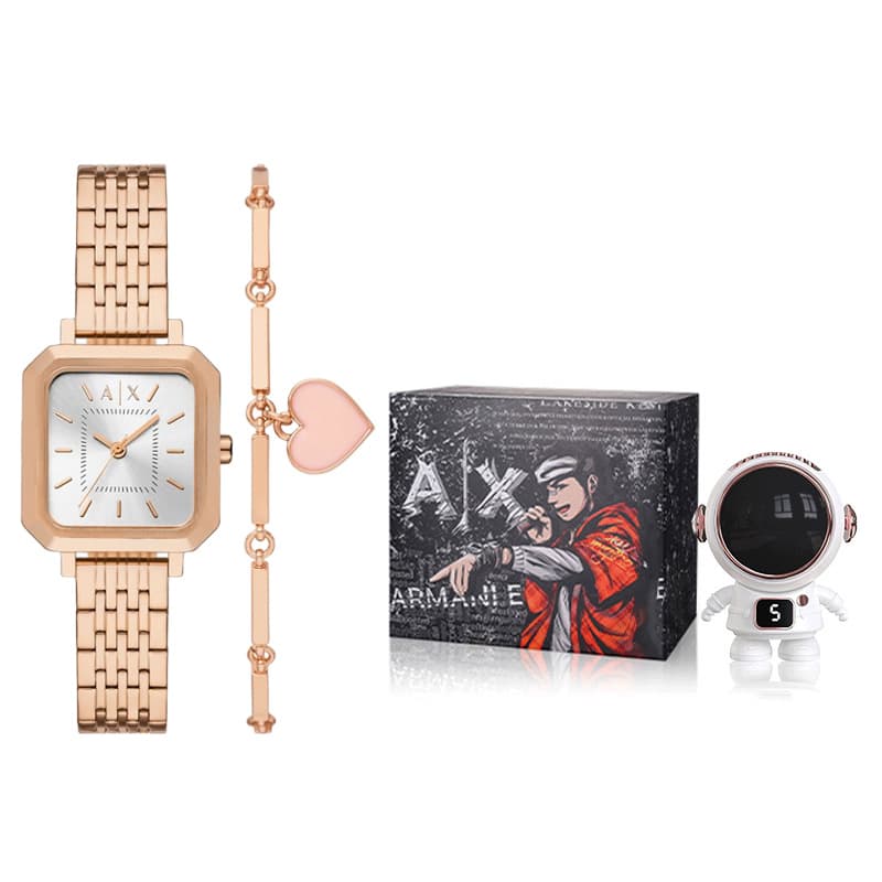 Механические часы ARMANI EXCHANGEAE Часы с ремешком на запястье кварцевый механизм нержавеющая сталь шнуровка 27 мм серебристый циферблат - изображение 2