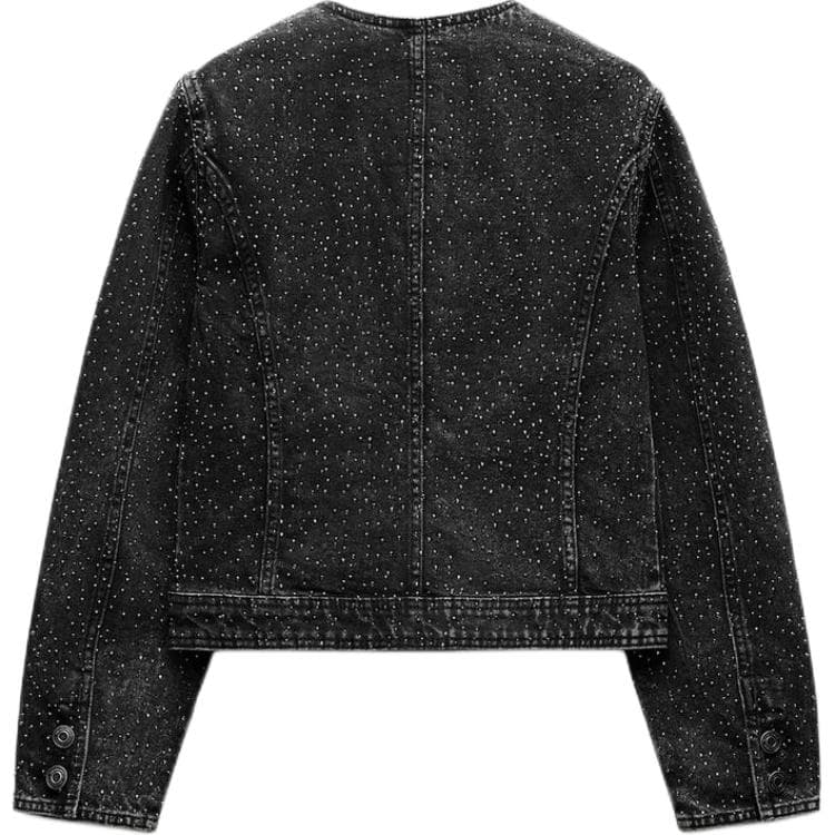 ZARA ZW Джинсовая куртка женская серая - изображение 2
