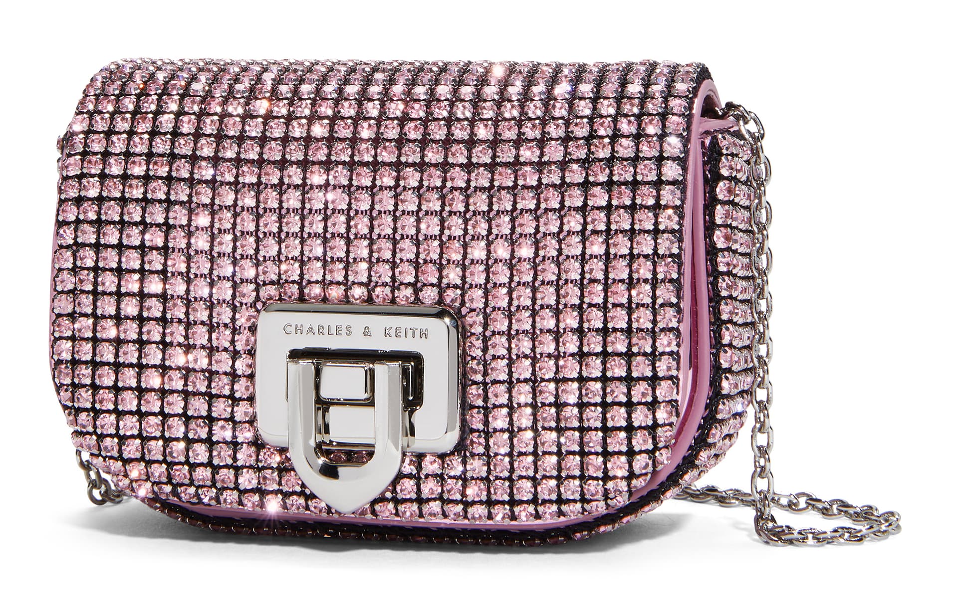 Сумка для наушников CHARLES KEITH Charles Keith Искусственный кристалл Полиуретан Наушники Чехол Сумка через плечо Мини-версия Женская - изображение 5