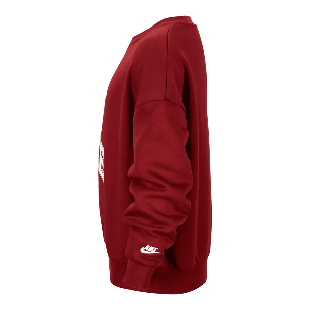 Nike Толстовка Sportswear С флисовой подкладкой Круглый вырез Минимализм Удобный Командный красный Детский - изображение 3