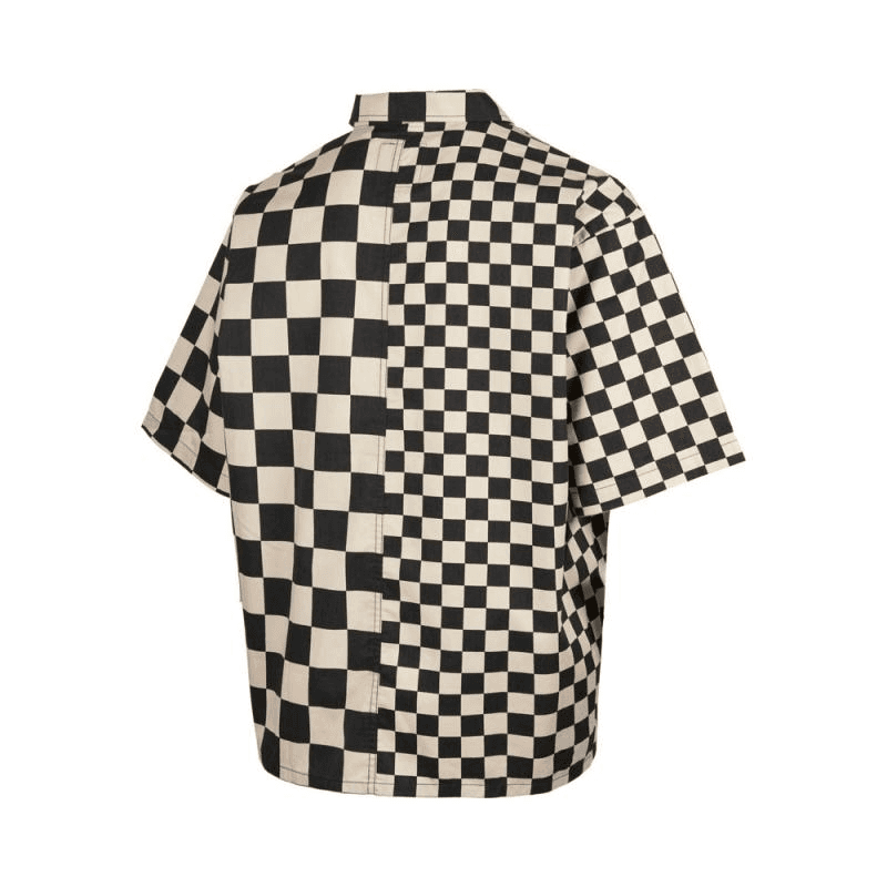 Рубашка Vans off The Wall Hybrid CHECKER Рубашка Мужская Черно-Белая - изображение 2