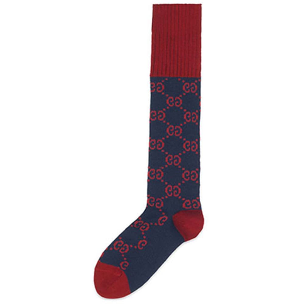 Носки GUCCI FW22 Colorblock Socks Navy Blue - изображение 3
