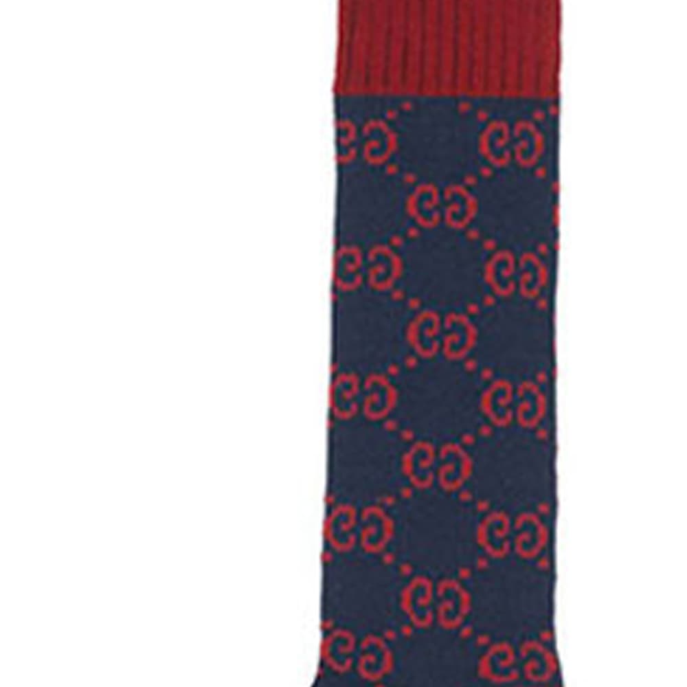 Носки GUCCI FW22 Colorblock Socks Navy Blue - изображение 4