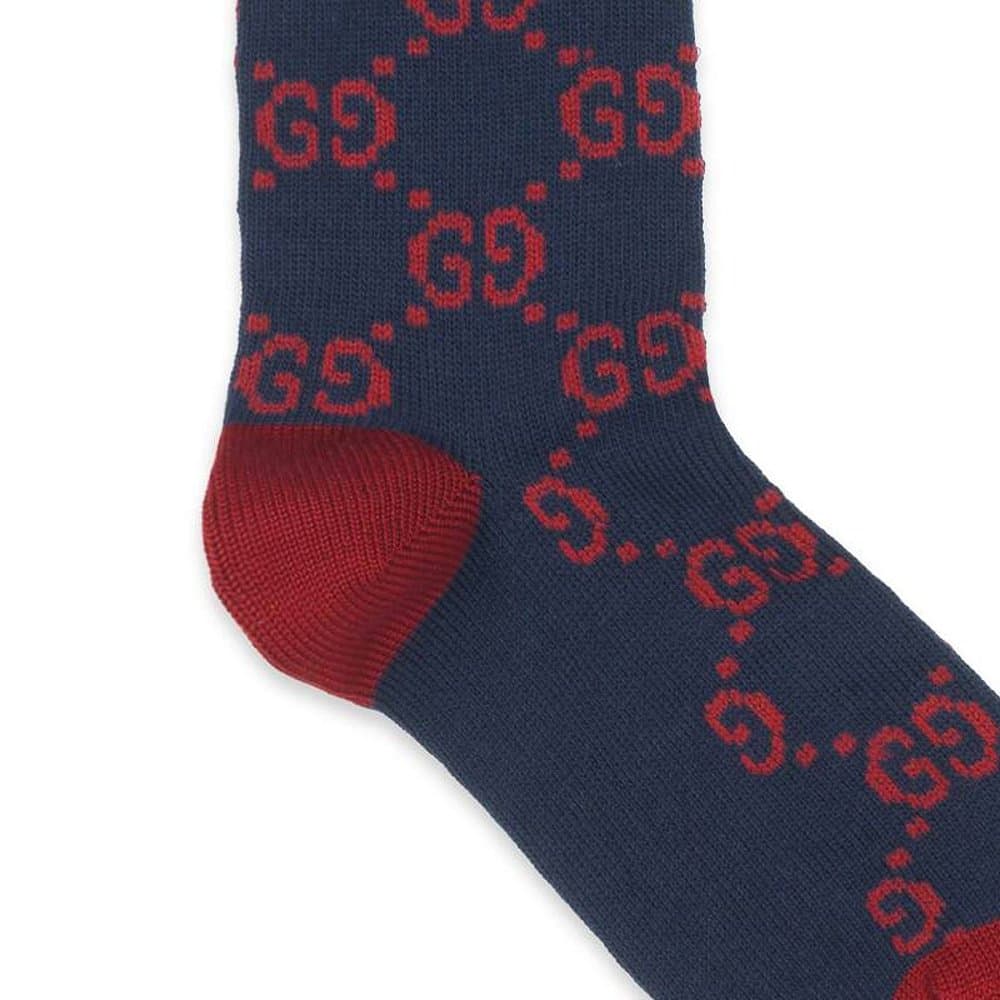 Носки GUCCI FW22 Colorblock Socks Navy Blue - изображение 5