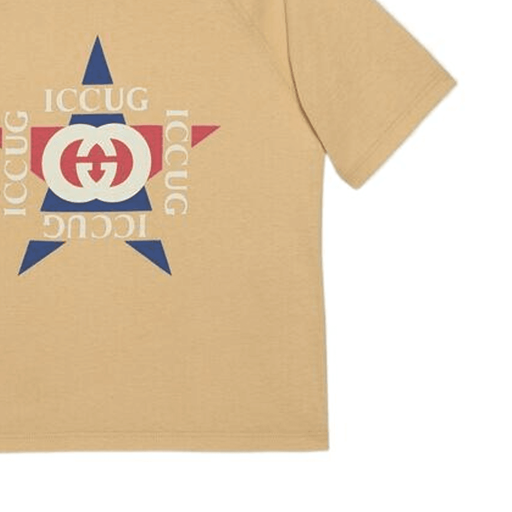 Футболка GUCCI Logo Print T-Shirt Yellow - изображение 4