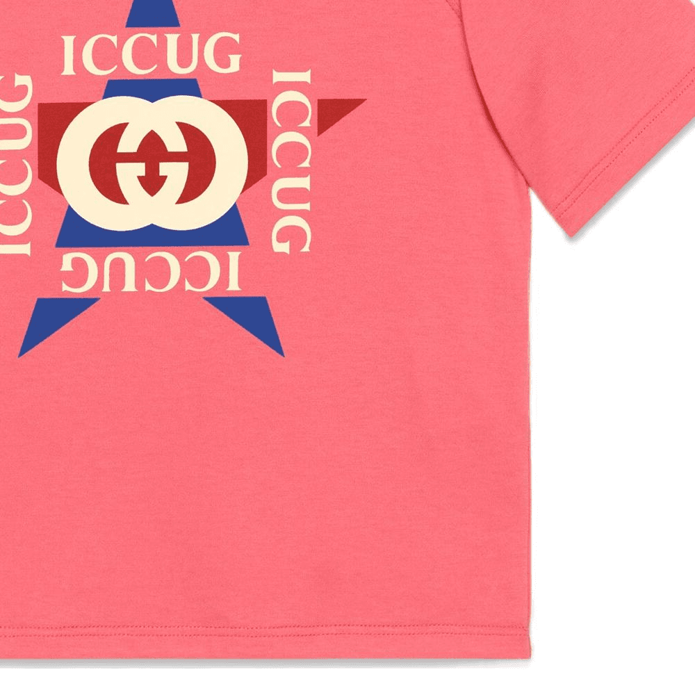 Футболка GUCCI Printed Cotton T-Shirt Girl Pink - изображение 4