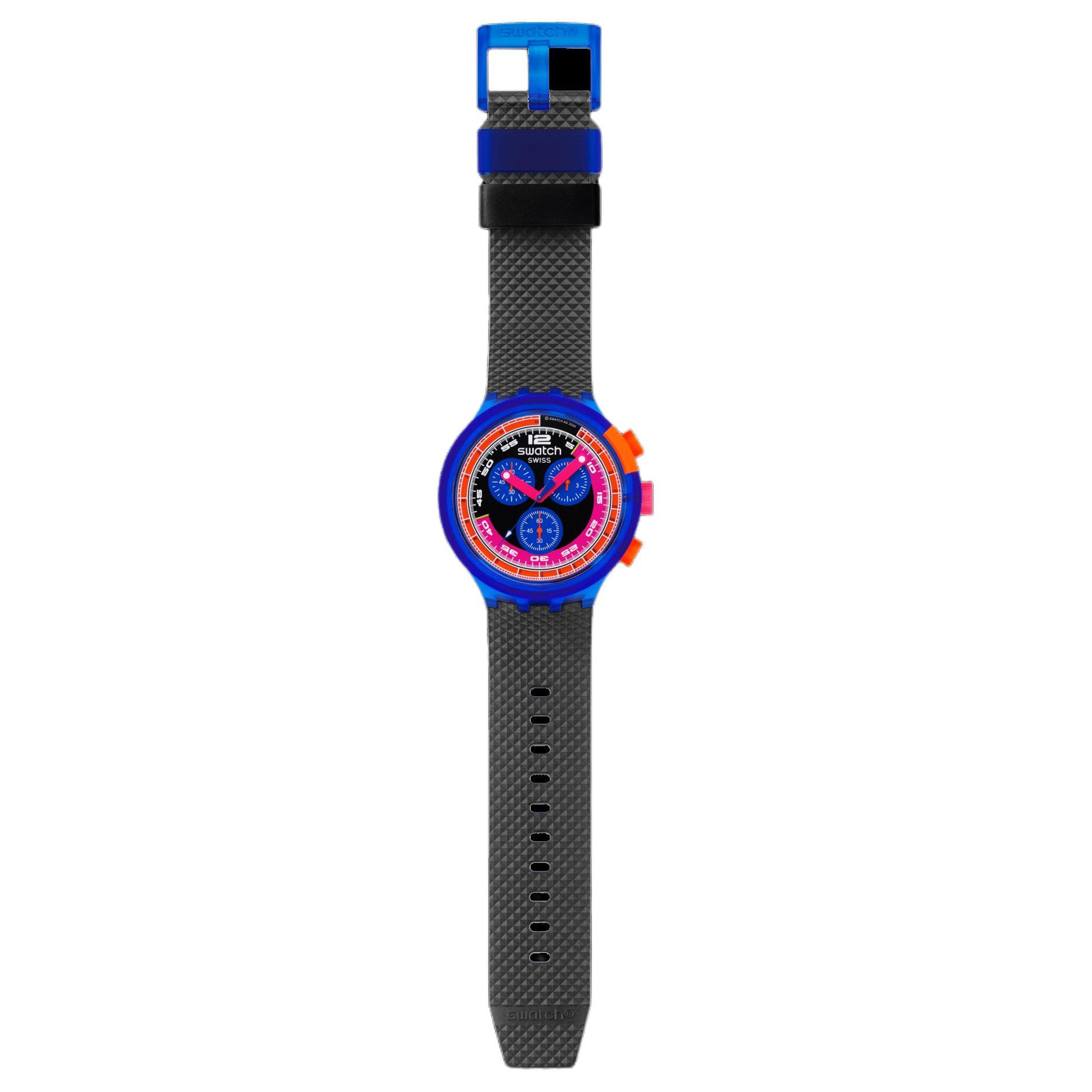 Часы Swatch Neon Кварцевый механизм водонепроницаемость 30 м унисекс часы 47 мм черный циферблат - изображение 2