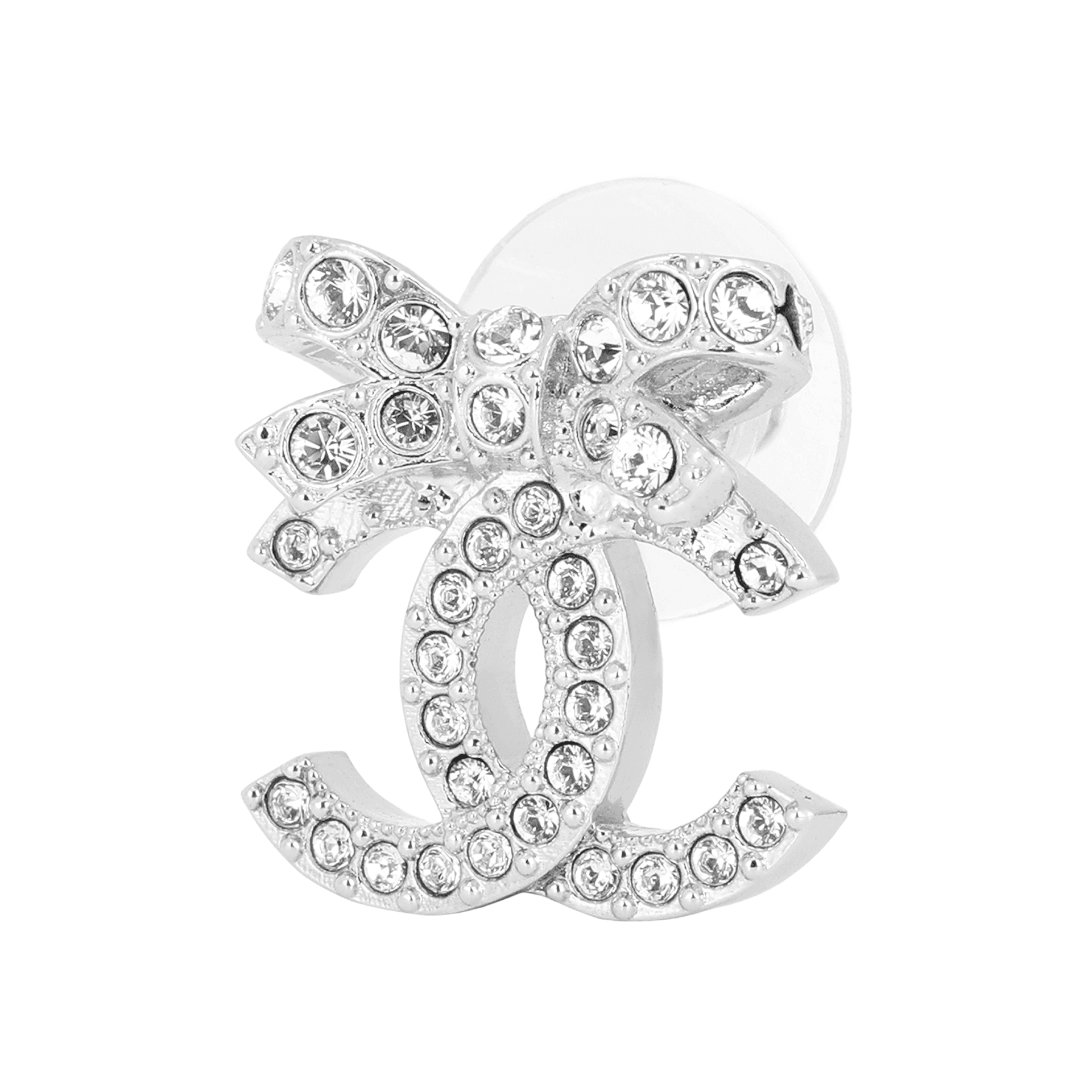 Серьги CHANEL 23S Bow Double C Earrings - изображение 3