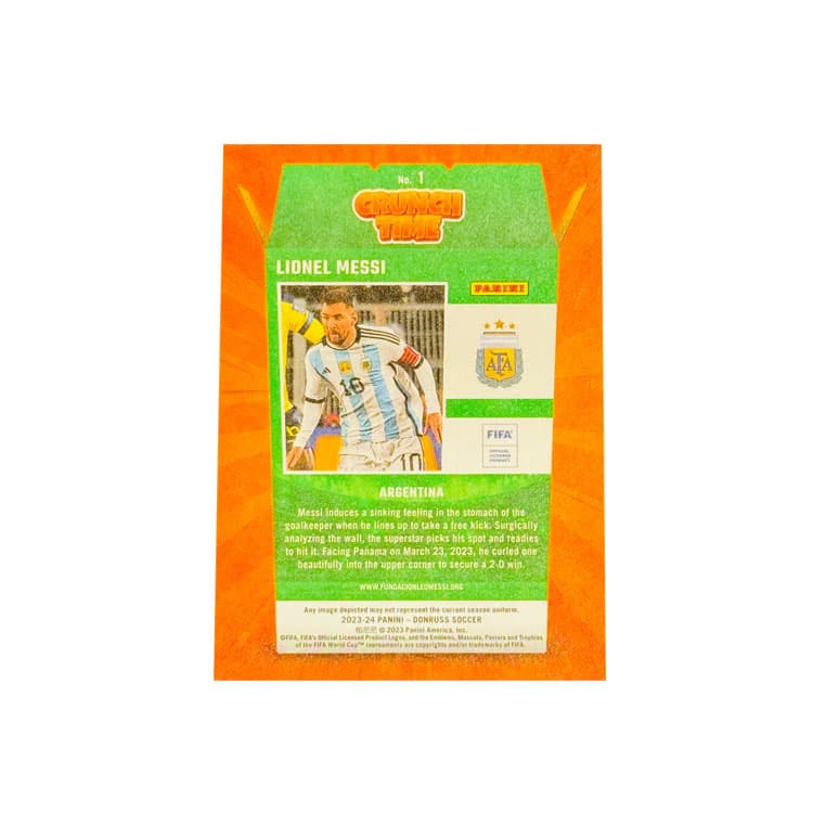 Коллекционные карточки PANINI Месси Аргентина Барселона Donruss Чип Карта Звезда Карта ДОБРЫЕ СООБЩЕНИЯ Спортивные Карты 1 шт - изображение 2