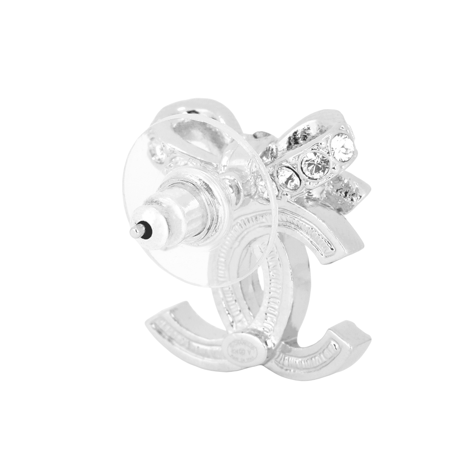 Серьги CHANEL 23S Bow Double C Earrings - изображение 4