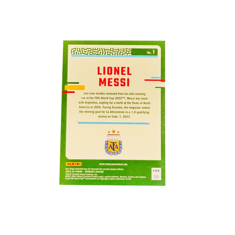 Коллекционные карточки PANINI Месси Аргентина Барселона Donruss Основа Универсальные Карты Спортивные Карты 1 Упаковка - изображение 2