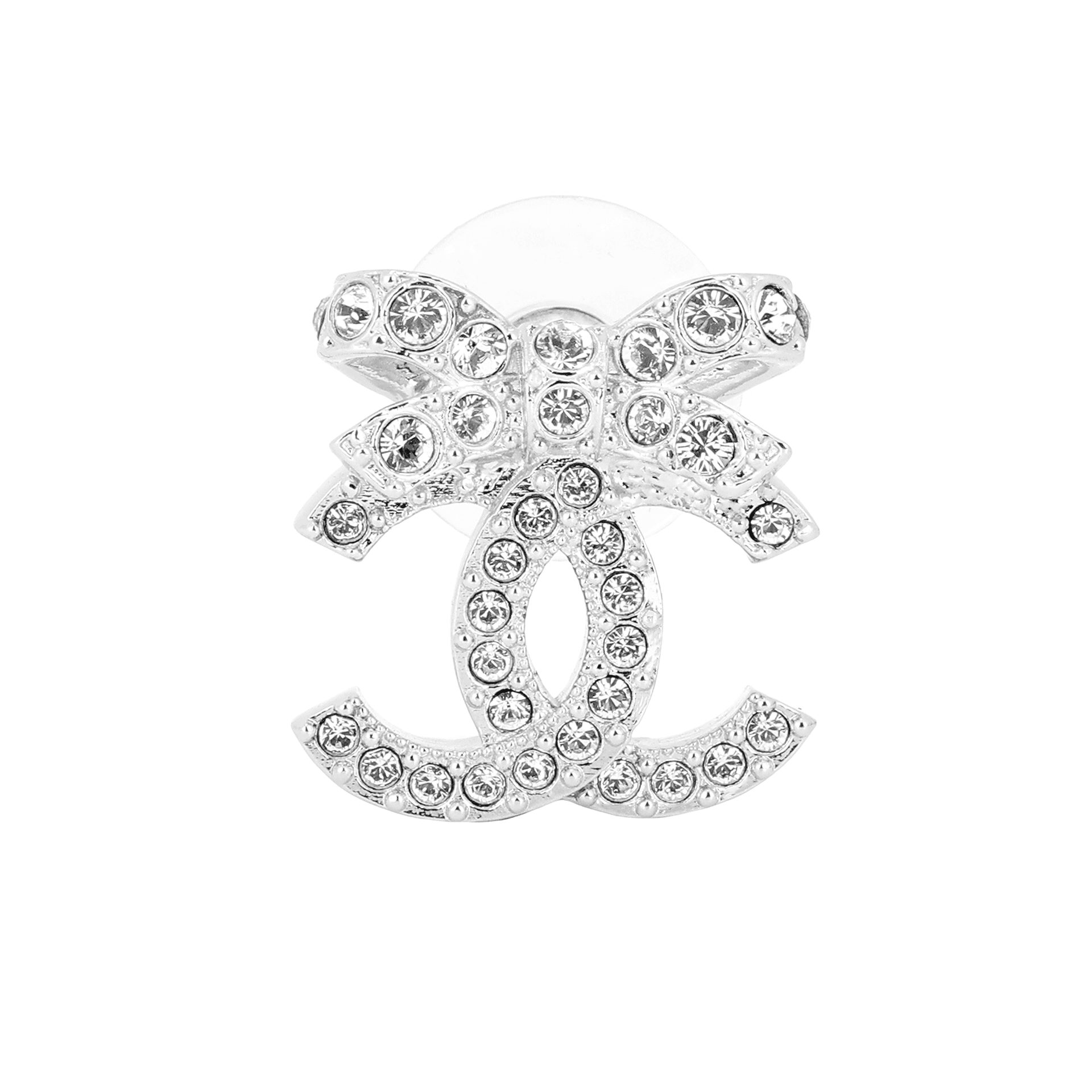 Серьги CHANEL 23S Bow Double C Earrings - изображение 2