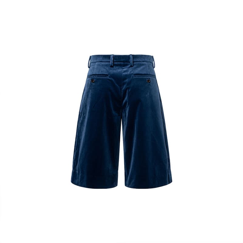 Шорты GUCCI FW21 Velvet Shorts Blue - изображение 2