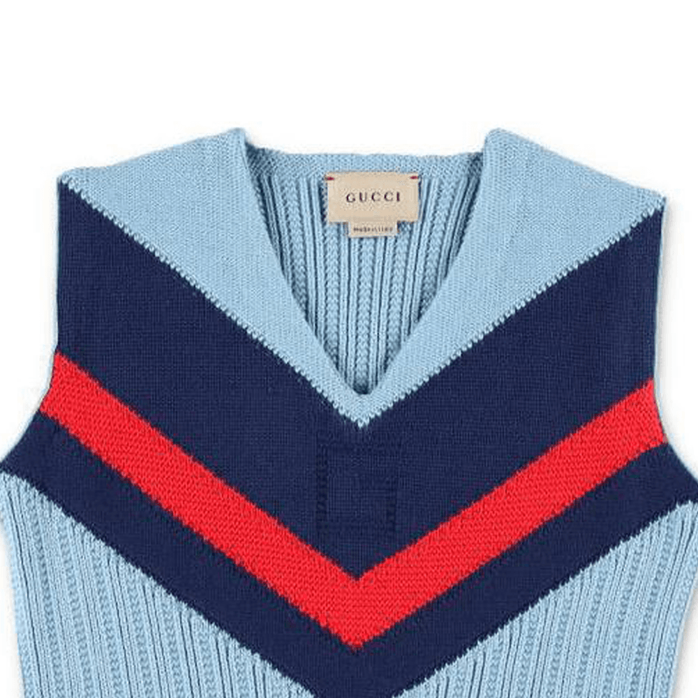 GUCCI Rib Stitch Cotton Vest V - изображение 3