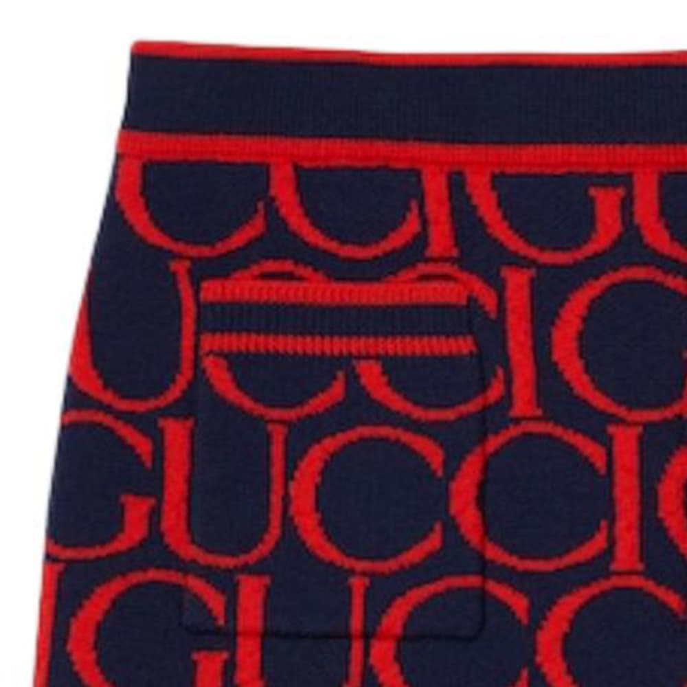 Gucci Письмо Логотип бренда Юбка Детский Темно-синий Красный - изображение 2