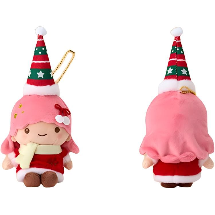 Коллекция шляп Sanrio Рождество Маленькие звезды-близнецы LALA Куклы Плюшевый Украшение Длина тела 20 см - изображение 3