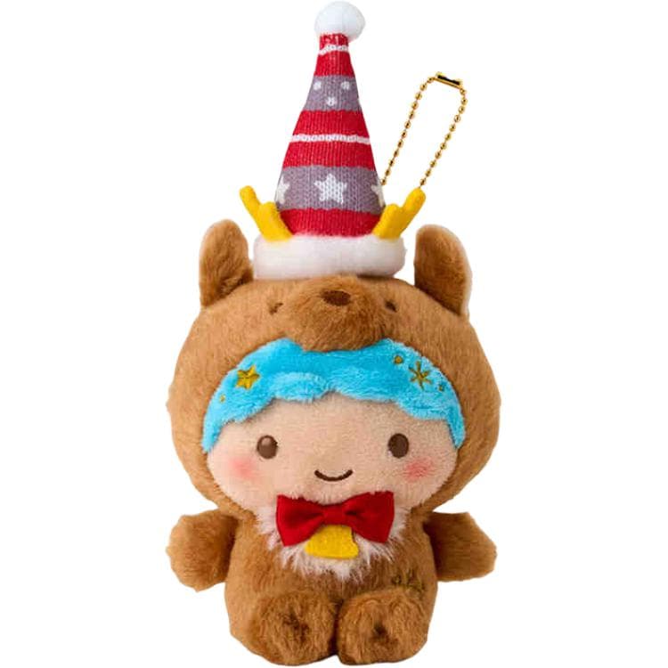 Коллекция шапок Sanrio Рождество Маленькие звезды-близнецы кики Куклы Плюшевый Украшение Высота 10 см - изображение 1