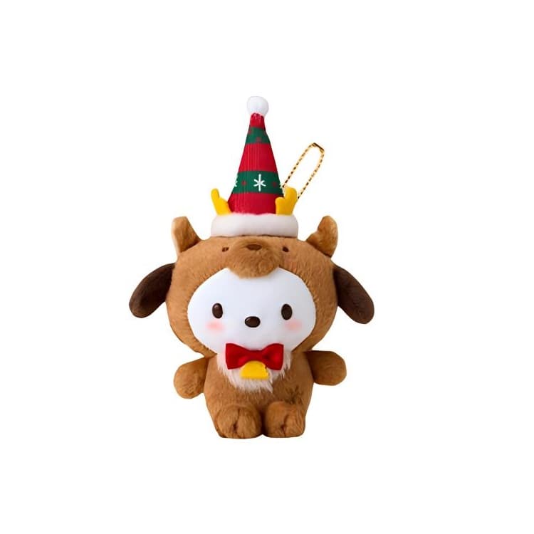 Коллекция шляп Sanrio Рождество Кукла Pochacco Плюшевый Украшение Длина тела 20 см - изображение 1