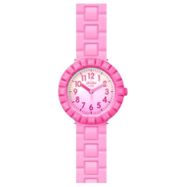Часы SWATCH Flik Flak Кварцевый механизм водонепроницаемость 30 м детские часы 36,7 мм розовый циферблат - изображение 1