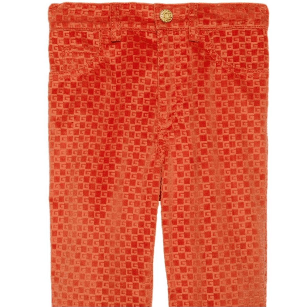 GUCCI Square G Velvet Trousers Logo - изображение 3