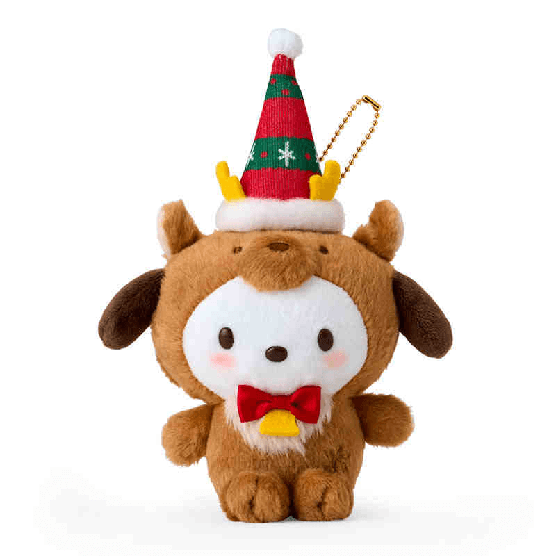 Коллекция шляп Sanrio Рождество Кукла Pochacco Плюшевый Украшение Длина тела 20 см - изображение 2
