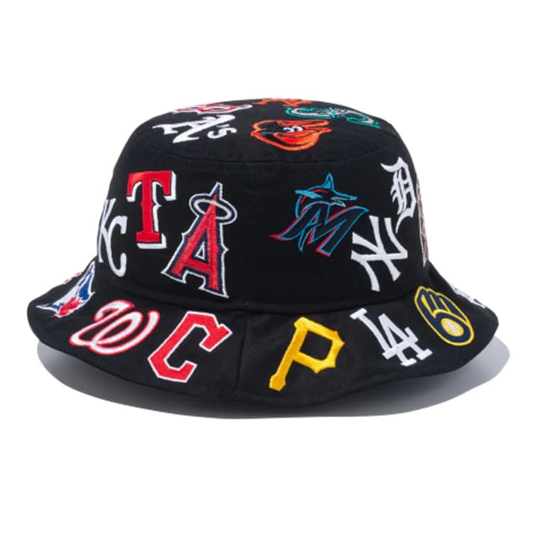 Панама new era Хлопок ткань Bucket Hats Unisex Черный - изображение 3