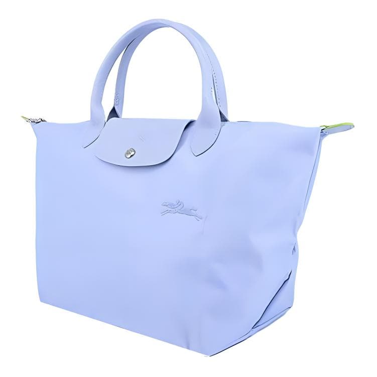 LONGCHAMP Le Pliage Green Коровья кожа Комбинированная сумка-пельмени Сумка для путешествий Женская Синяя - изображение 2
