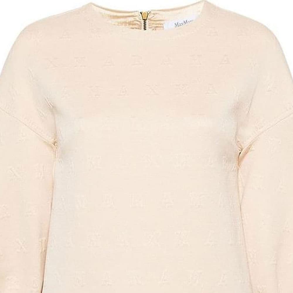 Платье MaxMara Длинное платье с длинными рукавами женское бежевое - изображение 3