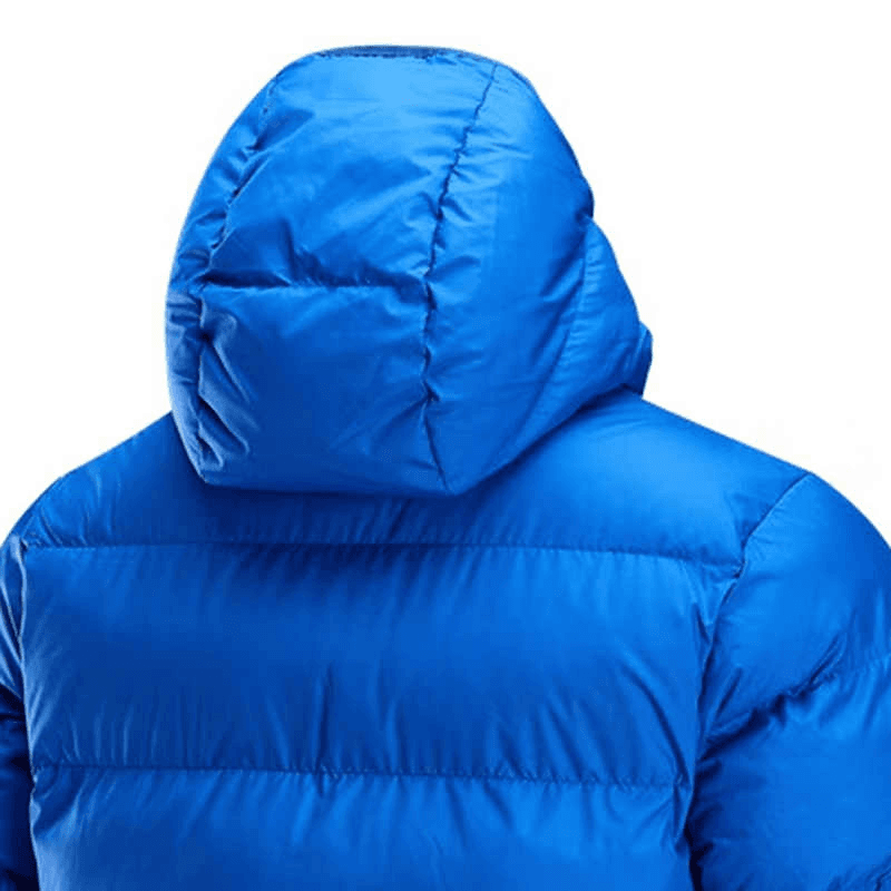 Зимняя куртка пуховик Jordan Brooklyn FW24 Therma-FIT Удобный водонепроницаемый термозащитный хлопковый пуховик с капюшоном Мужской игровой королевский синий - изображение 7