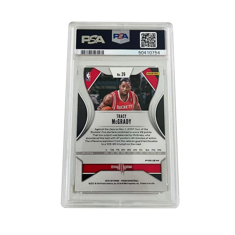 PANINI 19 20 Rockets McGrady PRIZM Серебряный Refractor PSA9 Игровая карта Карта Access Сертифицированные карточки 1 шт - изображение 2