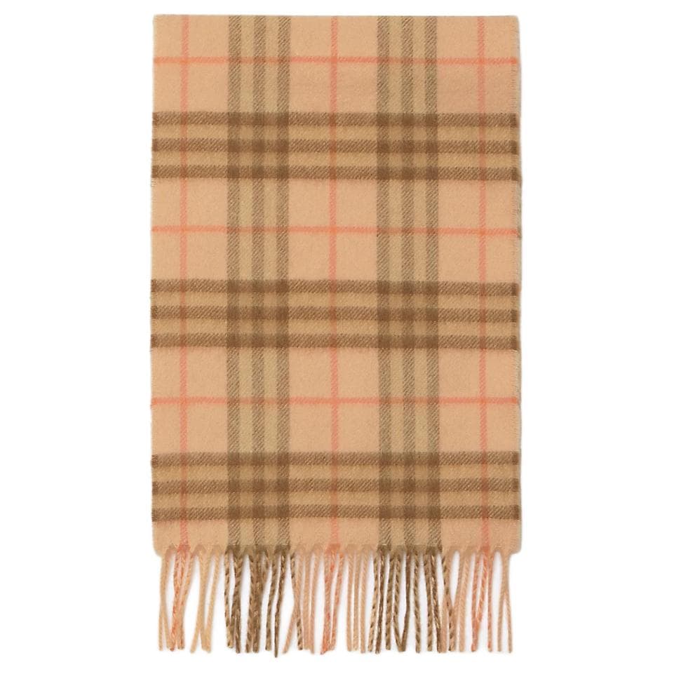 Шарф Burberry Плюшевый Вязаный Шарф с Рисунком Кольца для Детей Коричневый Светло-Коричневый - изображение 4