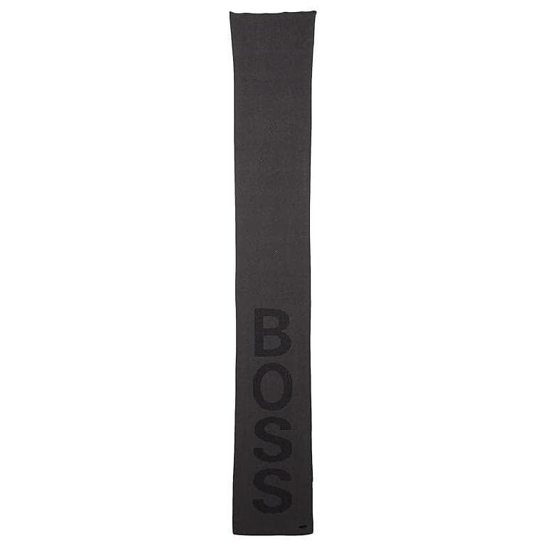 Шарф HUGO BOSS Хлопковый Полиамид Шерстяной Вязаный Шарфы Женские Серый - изображение 2