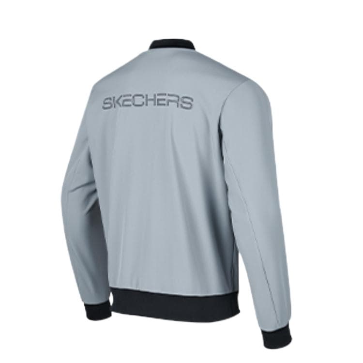 Куртка Skechers Basic Sports Куртки Пальто Мужской Ветерный серый - изображение 2