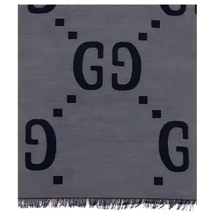 Шарф Gucci Logo Scarf Grey - изображение 5