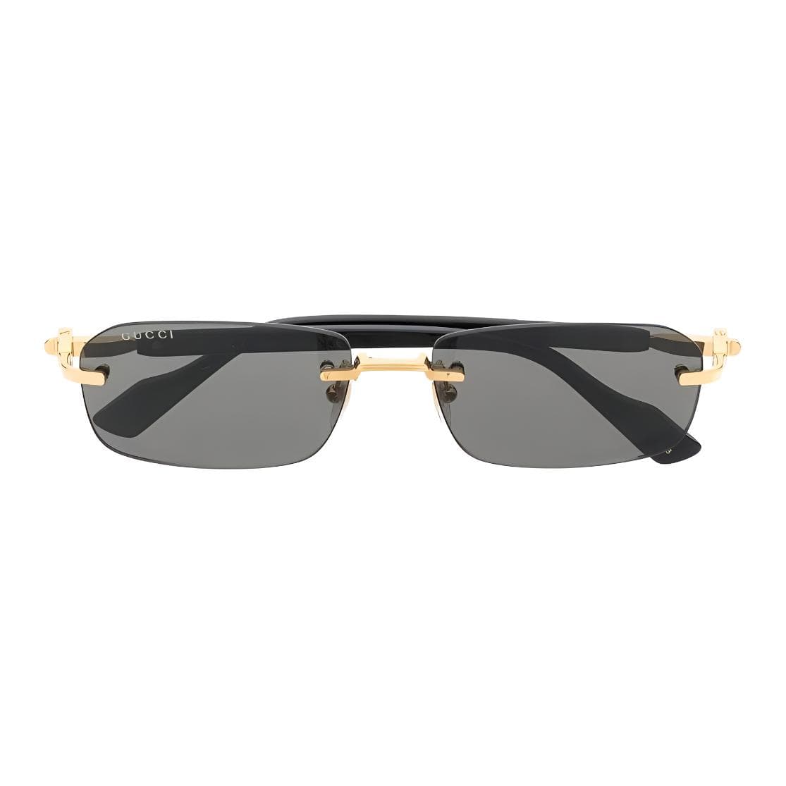 Солнцезащитные очки Gucci Rectangular Sunglasses Black - изображение 3